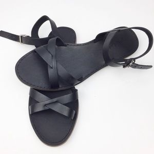 Madewell Black Boardwalk Sandals